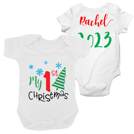 My 1st Christmas Personalised Babygrow