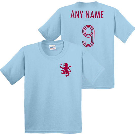 Aston Villa Retro Personalised Kids T-shirt