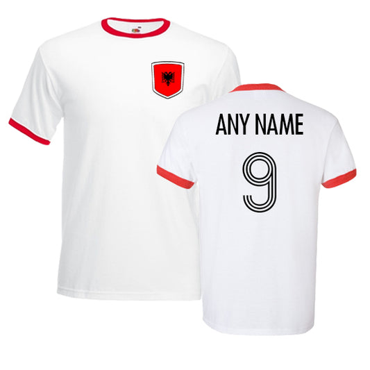 Albania Personalised Ringer T-shirt