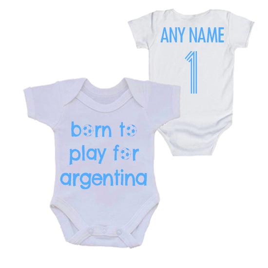 Argentina: Born To Play For Personalised Bodysuit