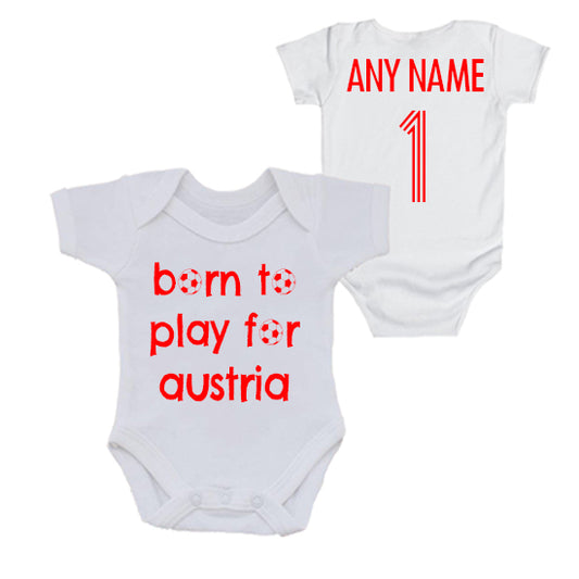 Austria: Born To Play For Personalised Bodysuit