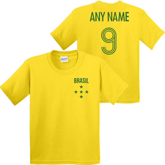 Brazil Personalised Kids T-shirt