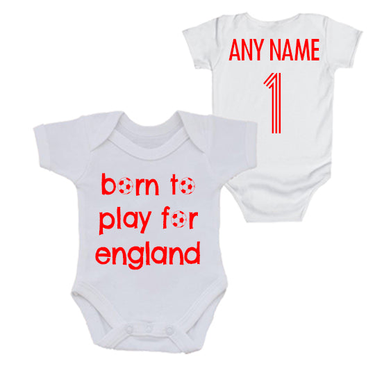 England: Born To Play For Personalised Bodysuit