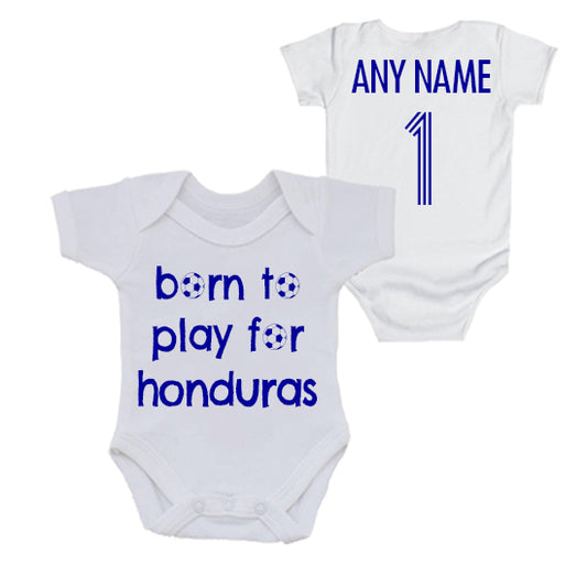 Honduras: Born To Play Personalised Bodysuit