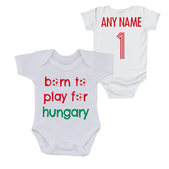 Hungary: Born To Play For Personalised Bodysuit