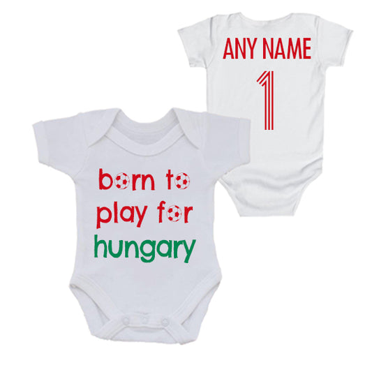 Hungary: Born To Play For Personalised Bodysuit