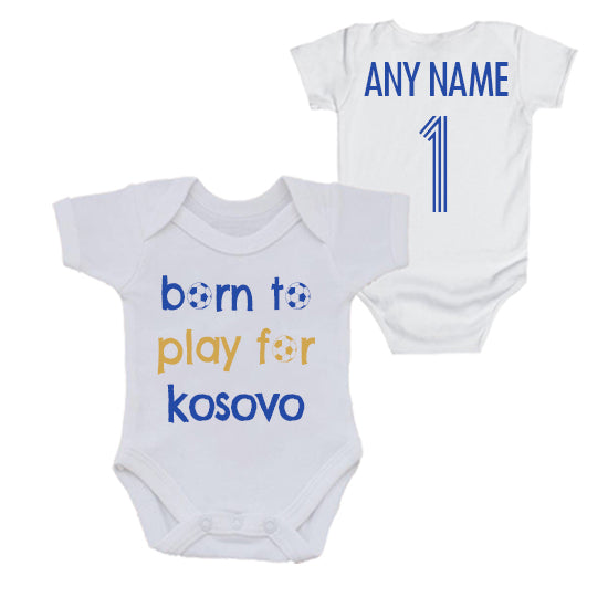 Kosovo: Born To Play For Personalised Bodysuit