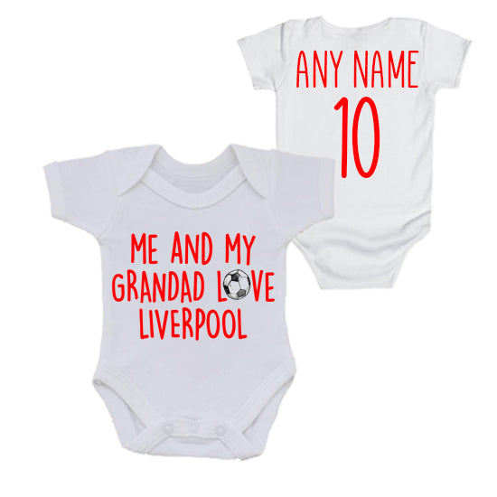 Me & My Grandad Love Liverpoool Personalised Bodysuit