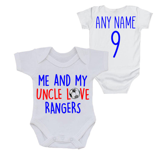 Me & My Uncle Love Rangers Personalised Bodysuit