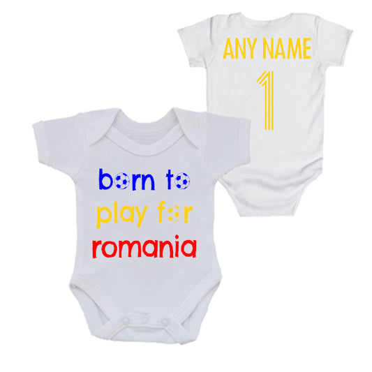 Romania: Born To Play For Personalised Bodysuit