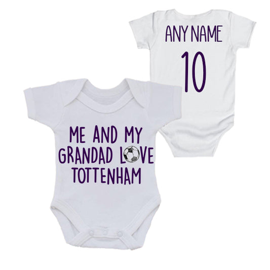 Me & My Grandad Love Tottenham Personalised Bodysuit