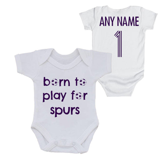 Born To Play For Spurs Personalised Bodysuit