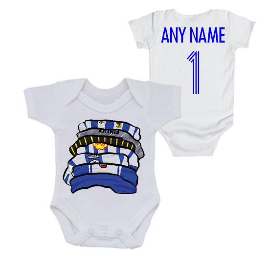 Sheffield Wednesday Retro Kit Personalised Bodysuit