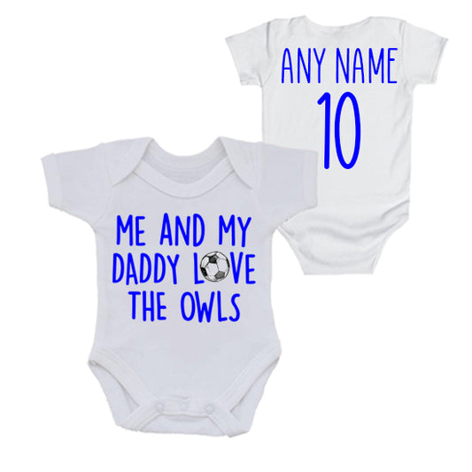 Me & My Daddy Love The Owls Personalised Bodysuit