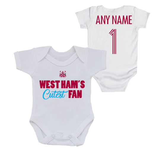 West Ham's Cutest Fan Personalised Bodysuit