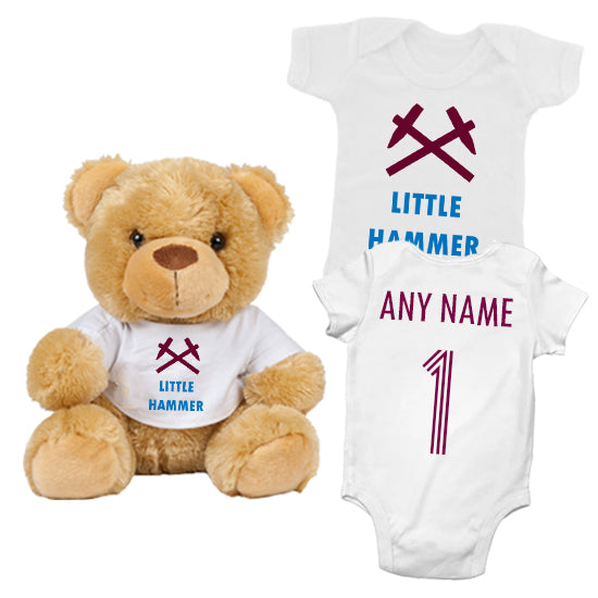 Little Hammer Personalised Matching Teddy Bear & Bodysuit