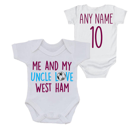 Me & My Uncle Love West Ham Personalised Bodysuit