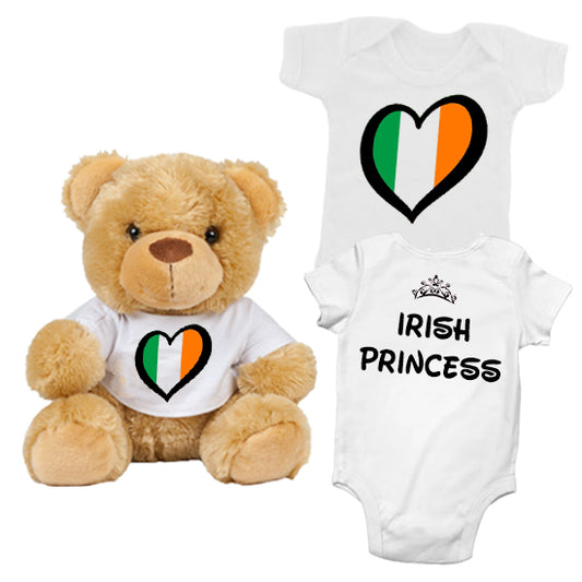 Irish Princess Matching Teddy Bear & Bodysuit