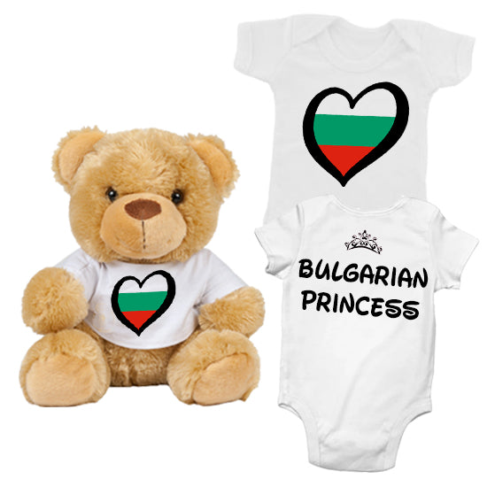 Bulgarian Princess Matching Teddy Bear & Bodysuit