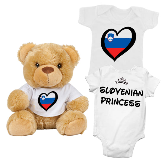 Slovenian Princess Matching Teddy Bear & Bodysuit