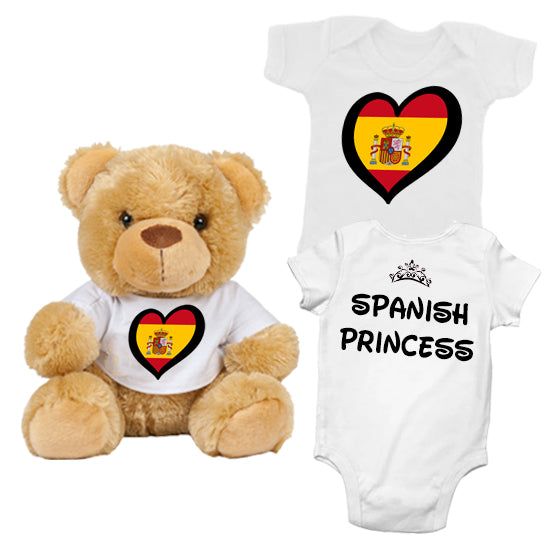 Spanish Princess Matching Teddy Bear & Bodysuit