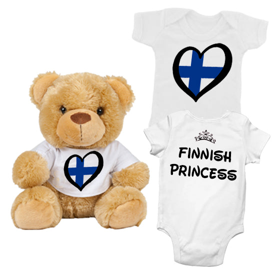 Finnish Princess Matching Teddy Bear & Bodysuit