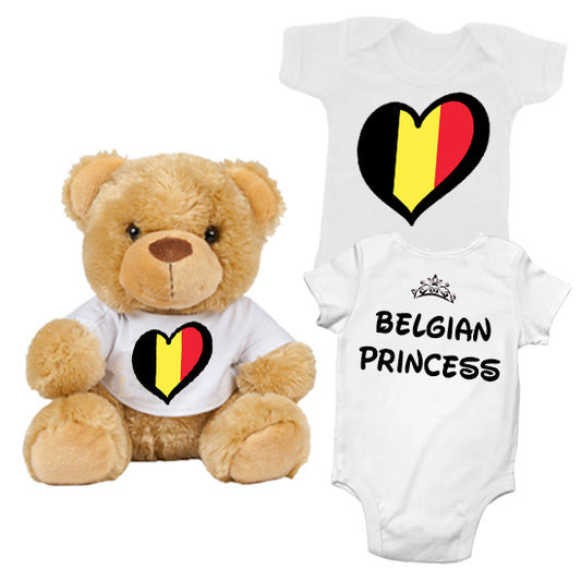 Belgian Princess Matching Teddy Bear & Bodysuit