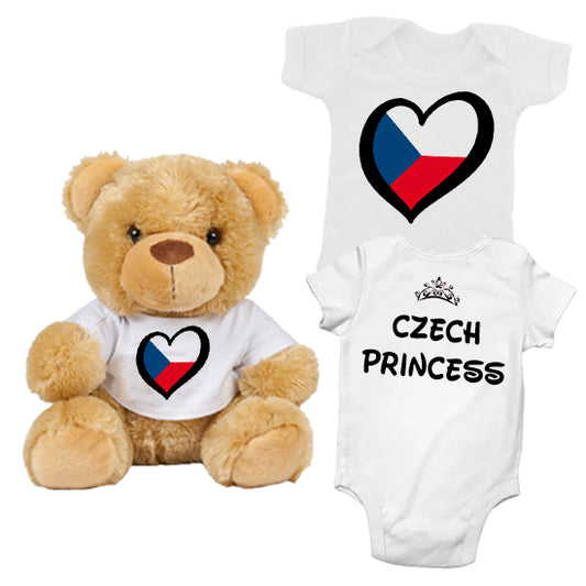 Czech Princess Matching Teddy Bear & Bodysuit