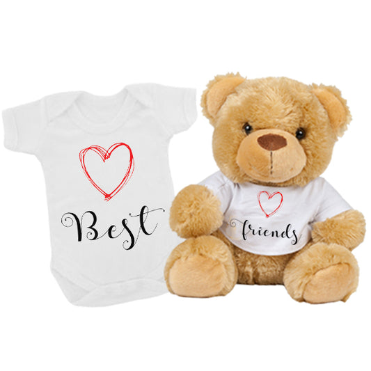 Best Friends Matching Teddy Bear & Bodysuit Set