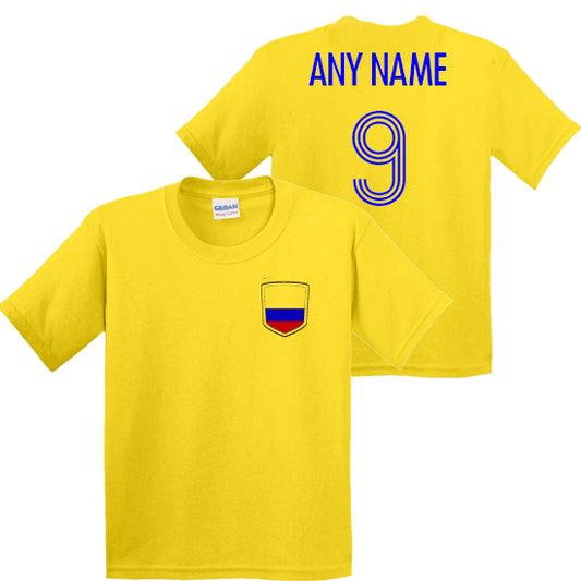 Colombia Personalised Kids Football T-shirt