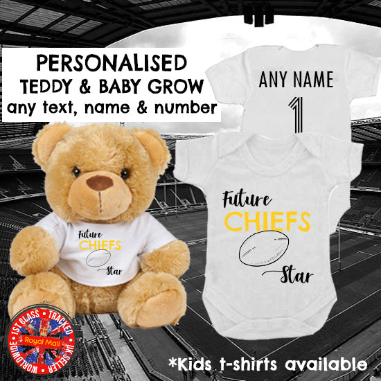 Future Chiefs Star Personalised Matching Teddy Bear & Bodysuit