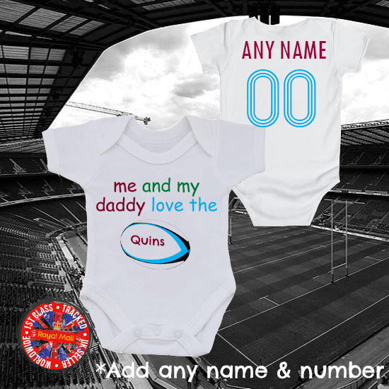 Me & My Daddy Love The Quins Personalised Bodysuit