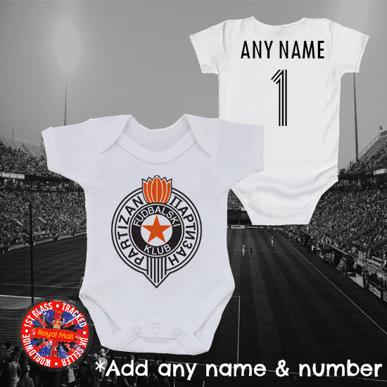 Partizan Belgrade Personalised Bodysuit