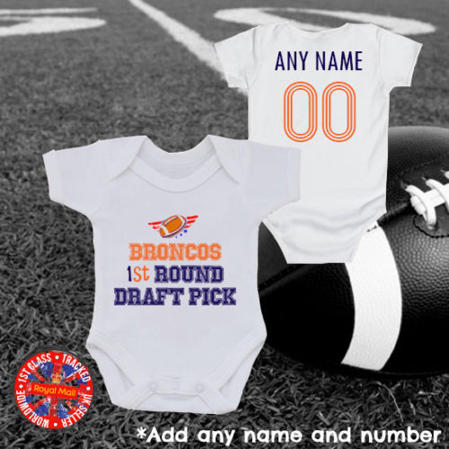 Broncos 1st Round Draft Pick Personalised Bodysuit