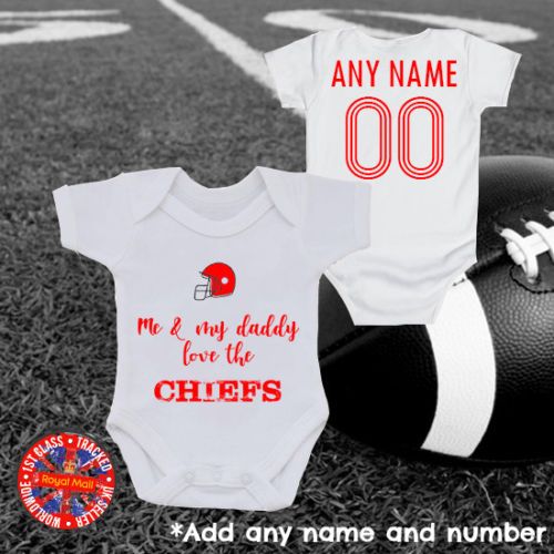 Me & My Daddy Love The Chiefs Personalised Bodysuit