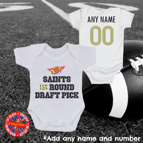 Saints 1st Round Draft Pick Personalised Bodysuit