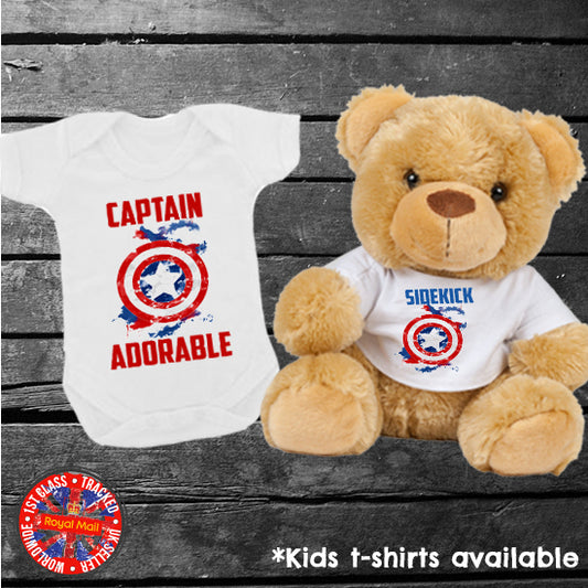 Captain Adorable Matching Teddy Bear & Bodysuit Set