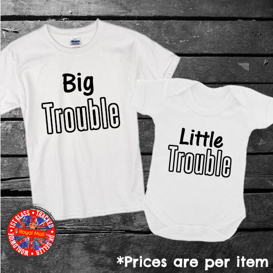 Big Trouble - Little Trouble Matching T-shirt Set