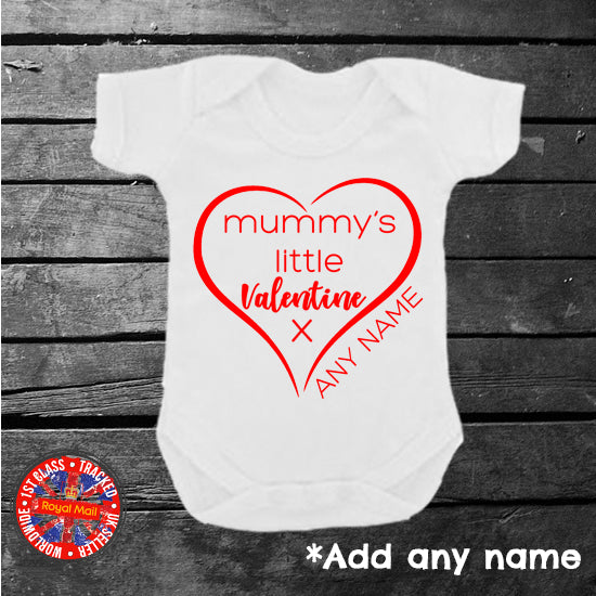 Mummy's Little Valentine Personalised Bodysuit