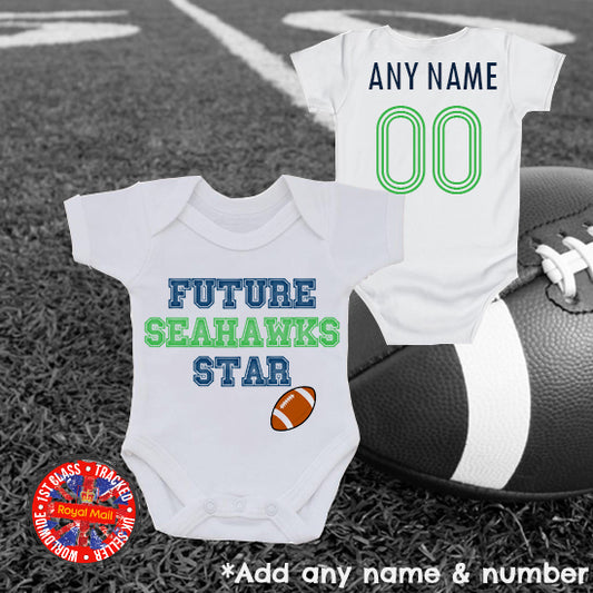 Future Seahawks Star Personalised Bodysuit