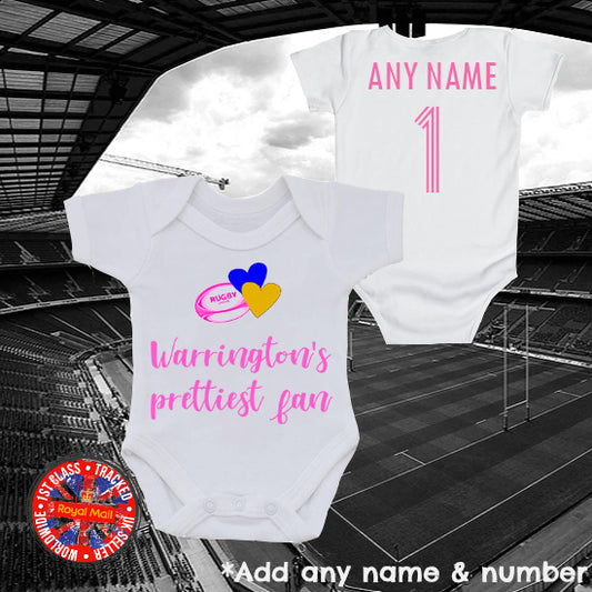 Warrington's Prettiest Fan Personalised Bodysuit