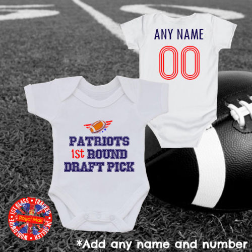 Patriots 1st Round Draft Pick Personalised Bodysuit