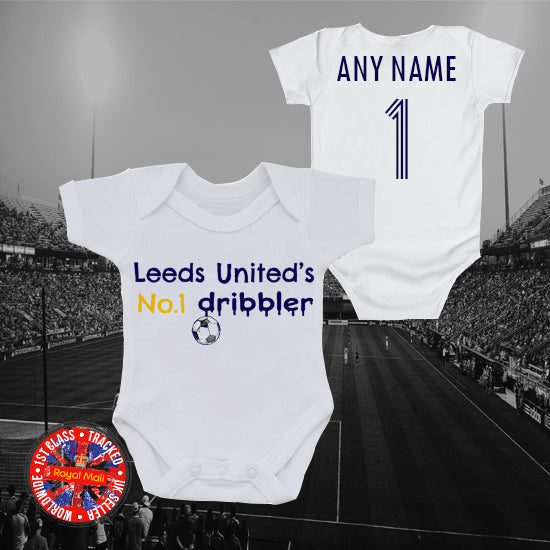 Leeds United's No.1 Dribbler Personalised Bodysuit