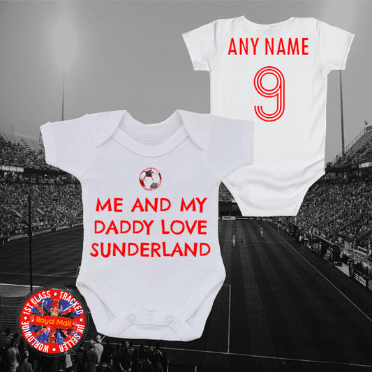 Me & My Daddy Love Sunderland Personalised Bodysuit