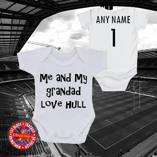 Me & My Grandad Love Hull FC Personalised Bodysuit