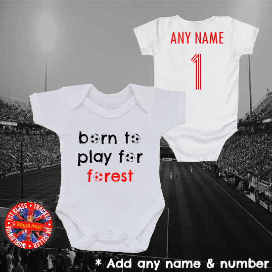 Born To Play For Forest Personalised Bodysuit