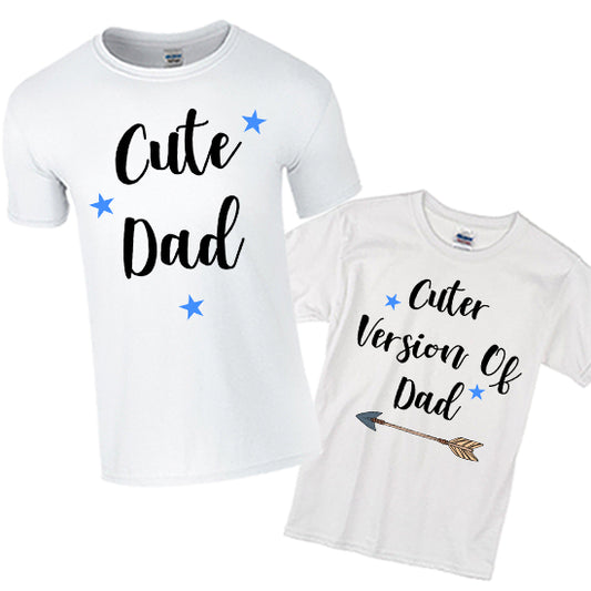 Cute Dad - Cuter Version Matching T-Shirt Set