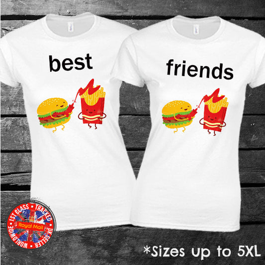 Best Friends Burger & Fries Matching T-shirt Set