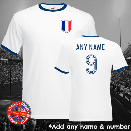 France Personalised Football Ringer T-shirt