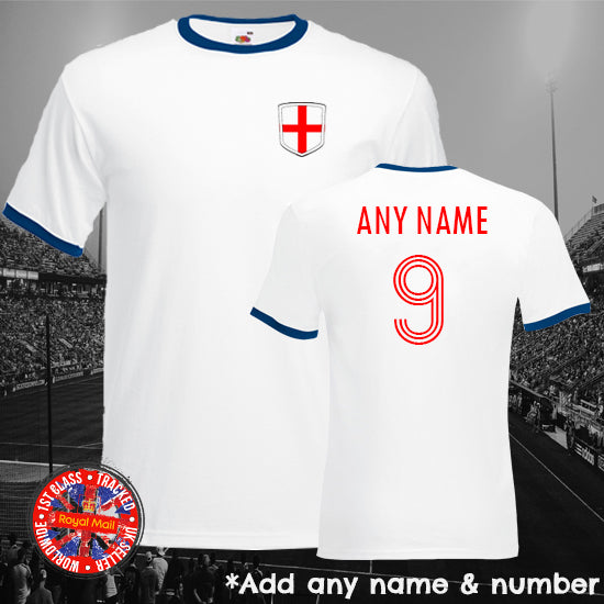 England Personalised & Legends Football Ringer T-shirt